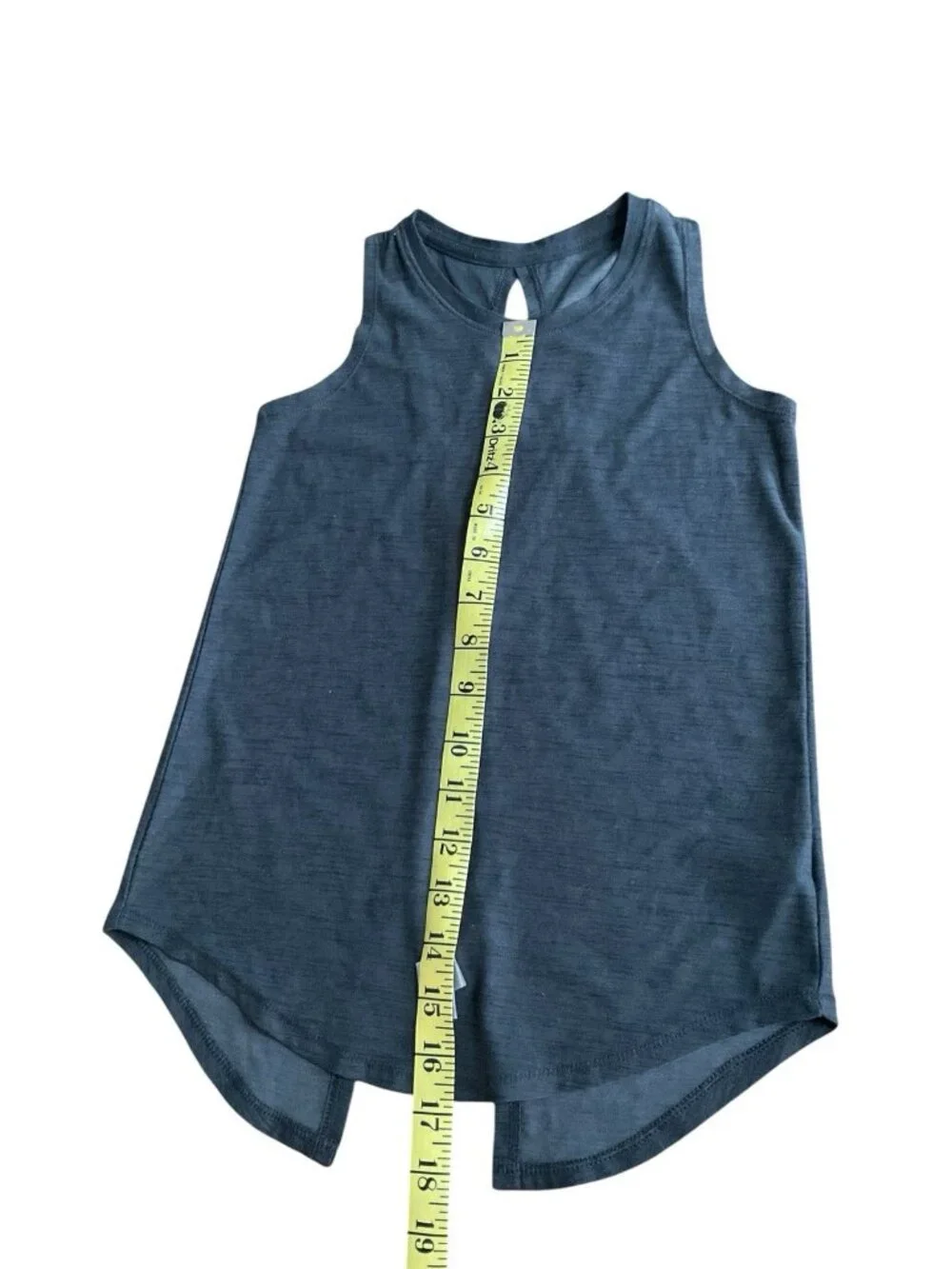 Old Navy Active Girls Charcoal Gray Open Back Tank Top Small (6-7)